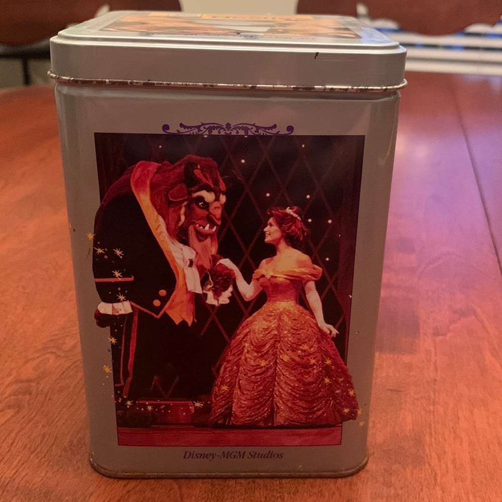Vintage Commemorative Walt Disney World 25th Anniversary Tin Beauty & the Beast